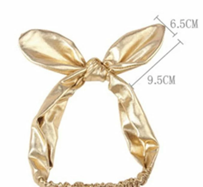Soft Leather Bow-knot Stretch Headband - Image 3