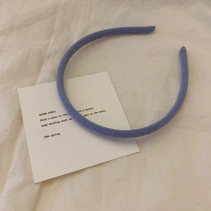 Plain Colours Knitted Top Slim Headband - Image 9