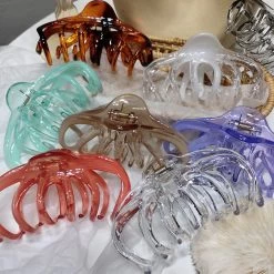 Acrylic Hair Claw In Clear Colours