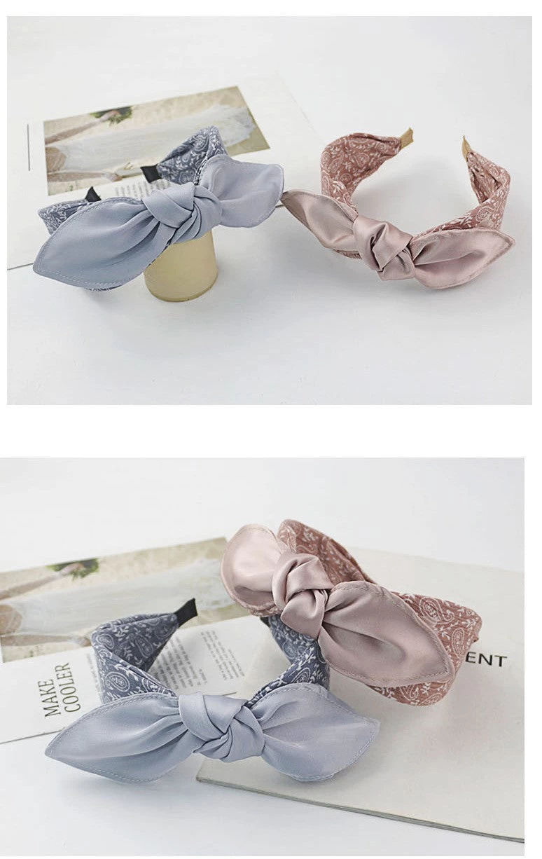Paisley Patterned Headband With Bow - Image 4