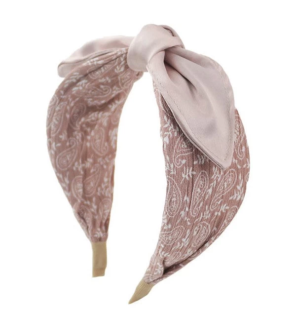 Paisley Patterned Headband With Bow - Image 2