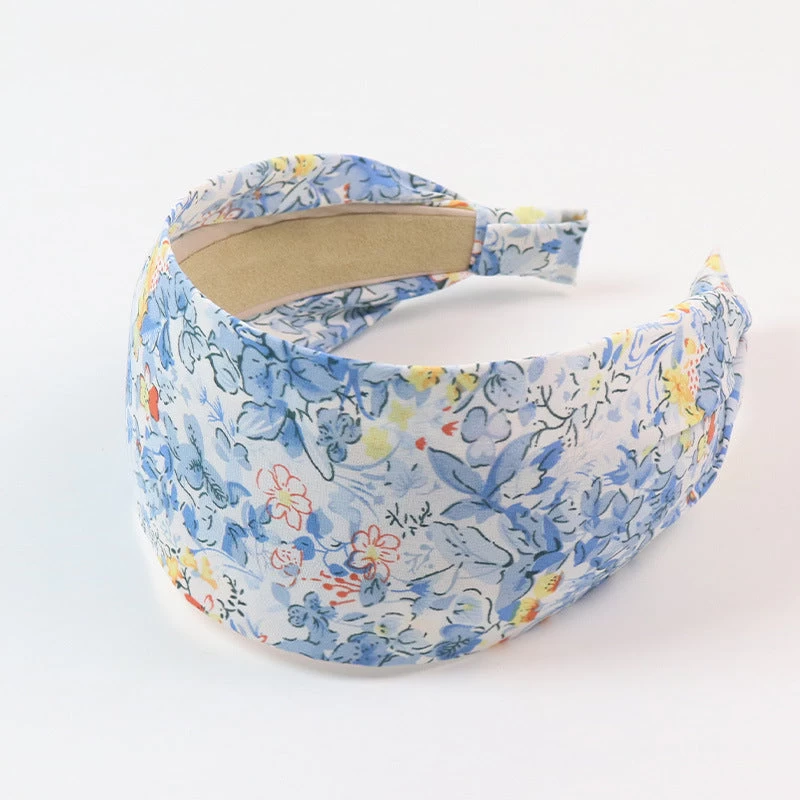 Floral Prints Flat Wide Headband - Image 6