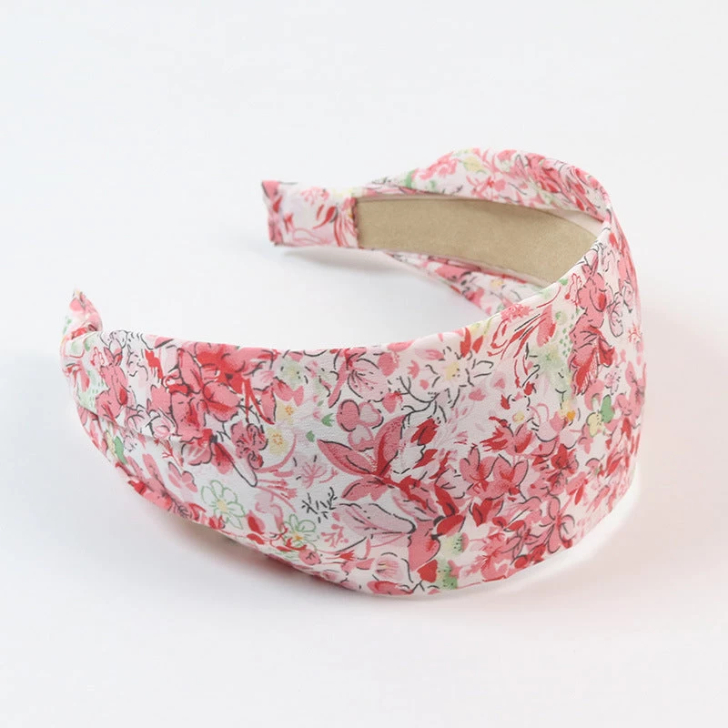 Floral Prints Flat Wide Headband - Image 2