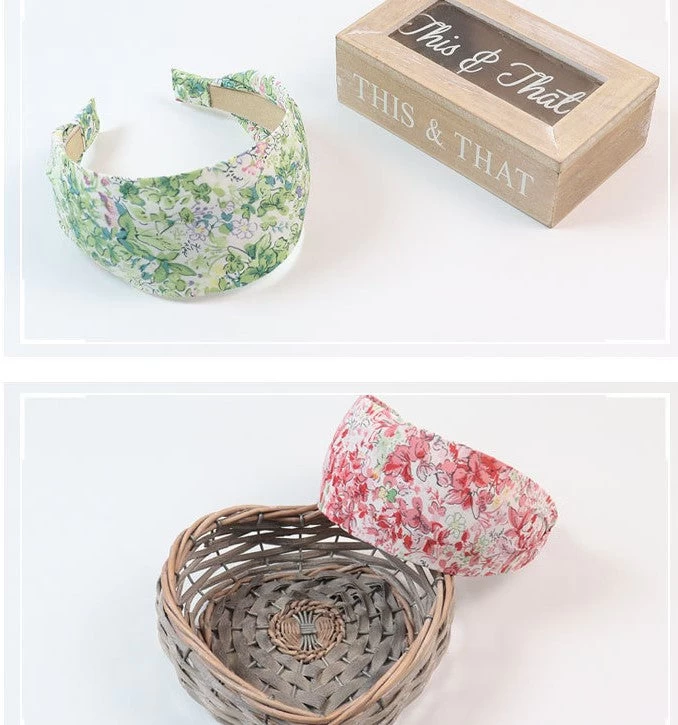 Floral Prints Flat Wide Headband - Image 5