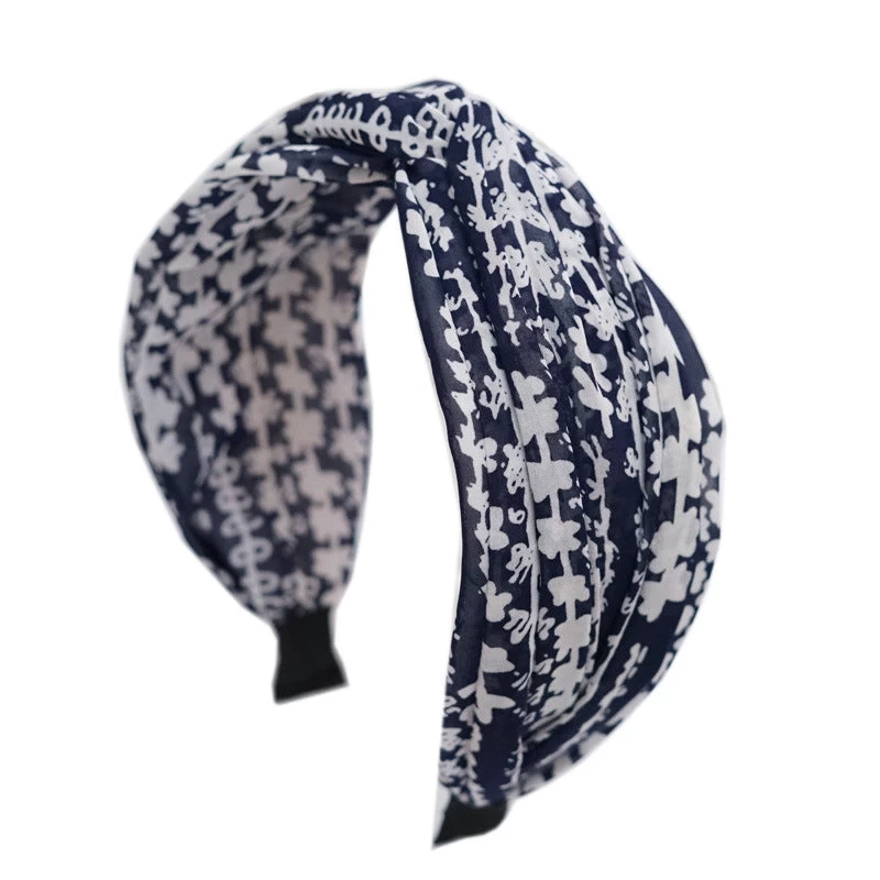 Floral Sheer Chiffon Twist Top Headband - Image 8