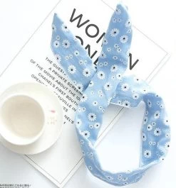 Flowers Print Cotton Twist Hair Scarf