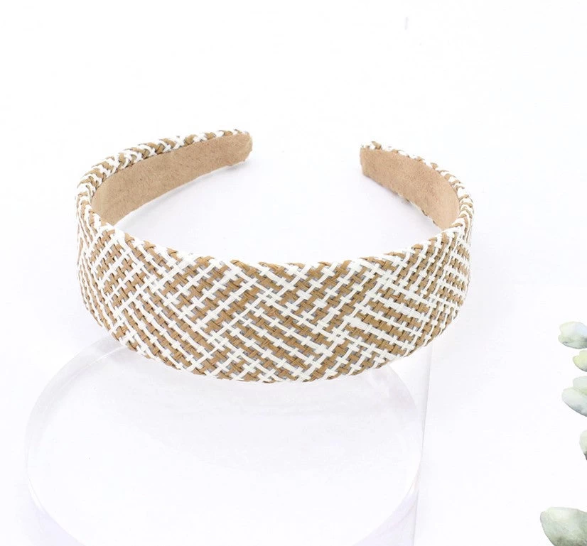 Raffia Straw Flat Rattan Headband - Image 11