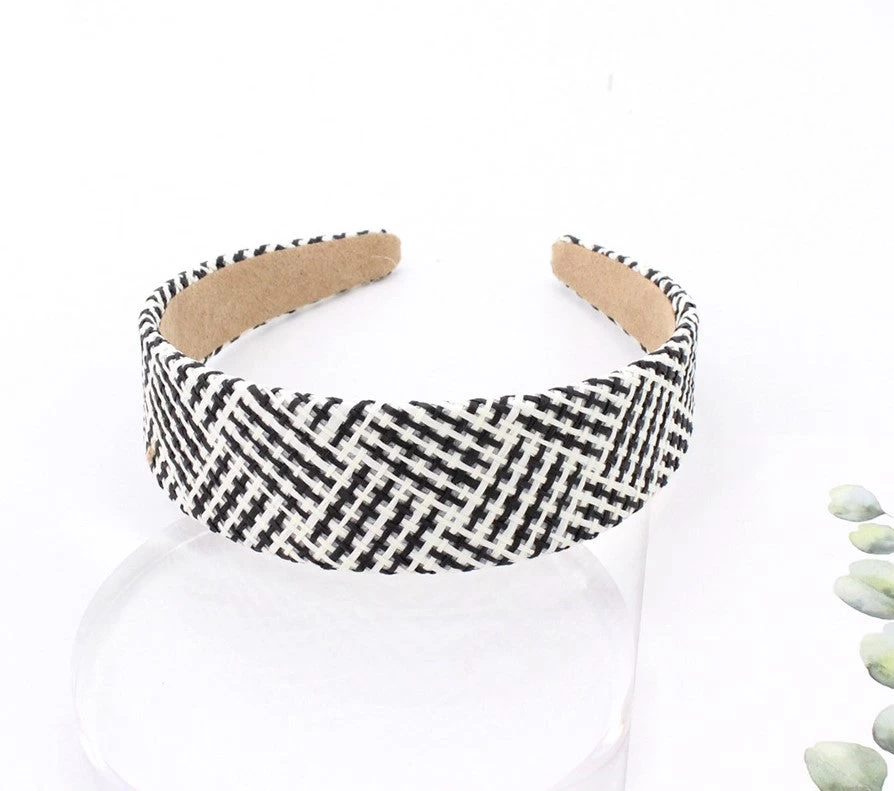 Raffia Straw Flat Rattan Headband - Image 3