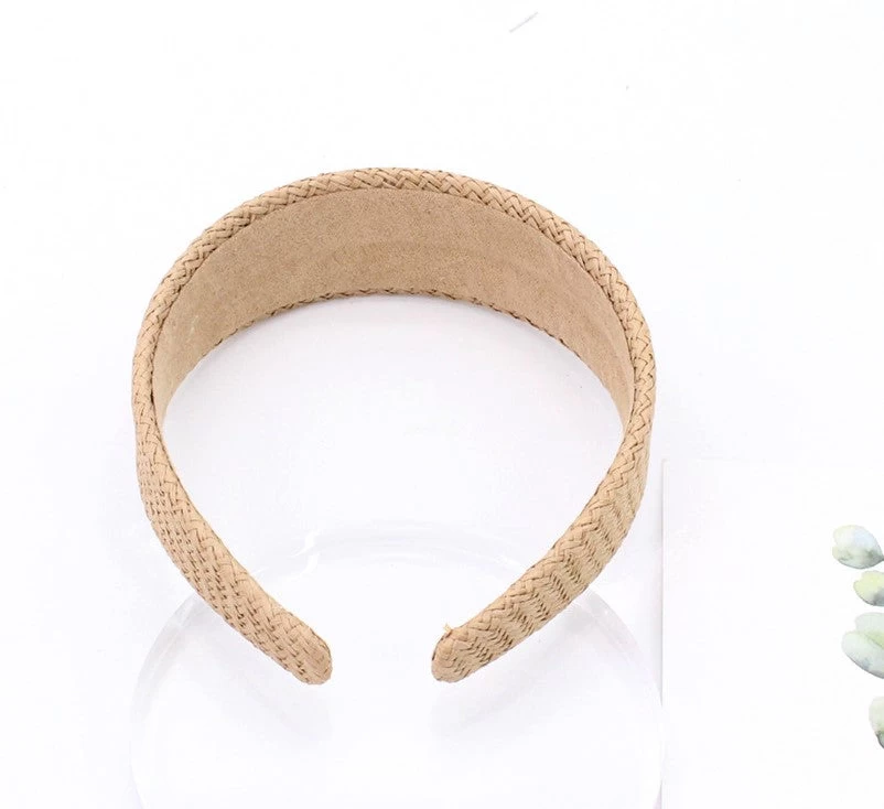 Raffia Straw Flat Rattan Headband - Image 9