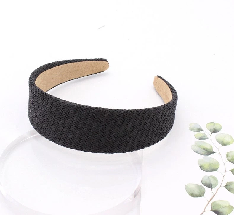 Raffia Straw Flat Rattan Headband