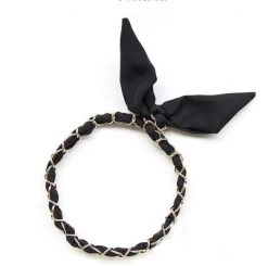 Chiffon + Golden Chain Twist Hair Scarf