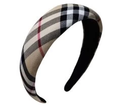 4cm-wide Thinly Padded Scotch Plaids Headband