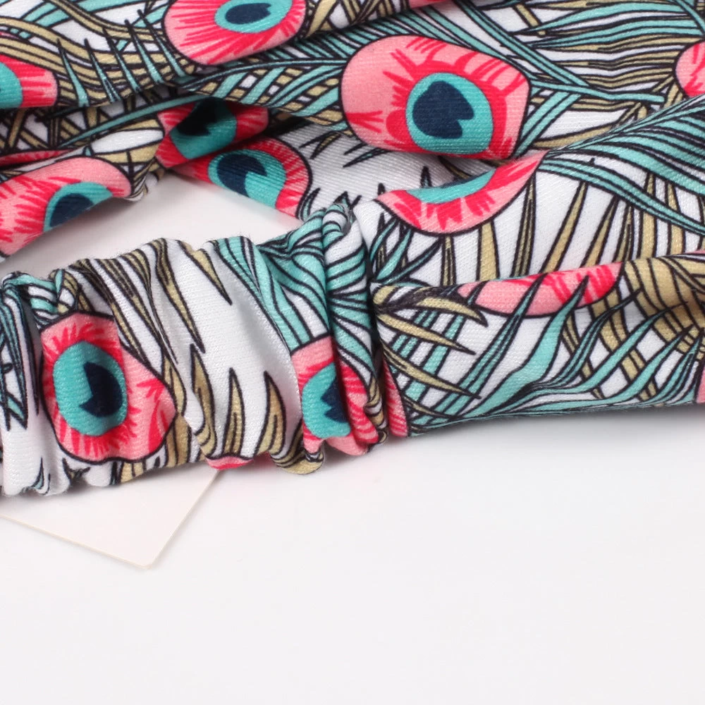 Multi-coloured Peacock Bandanna Headband - Image 5