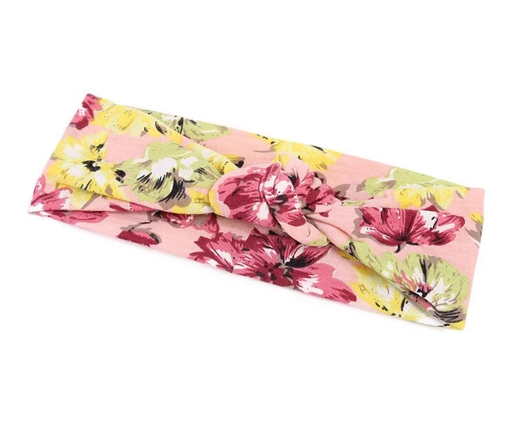 Floral Knot Front Stretch Headband - Image 2