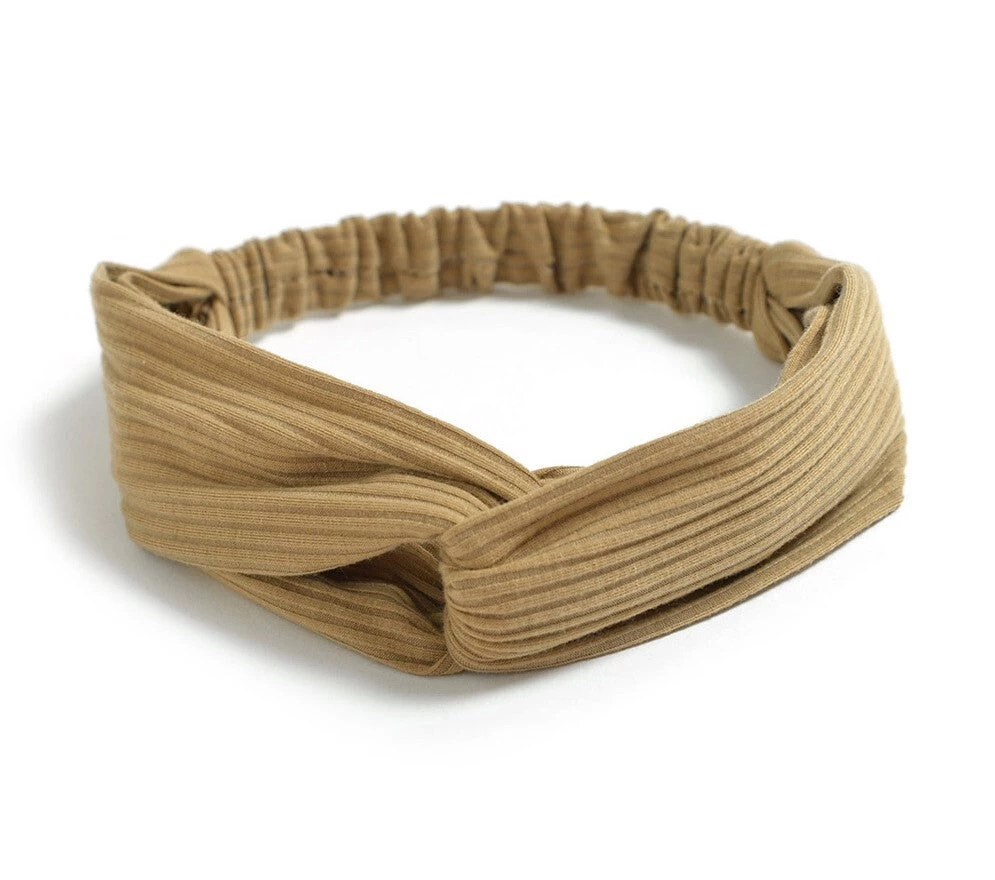 Twist Front Ribbed Cotton Elastic Headband - Image 4