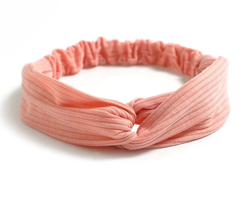 Twist Front Ribbed Cotton Elastic Headband - Image 6