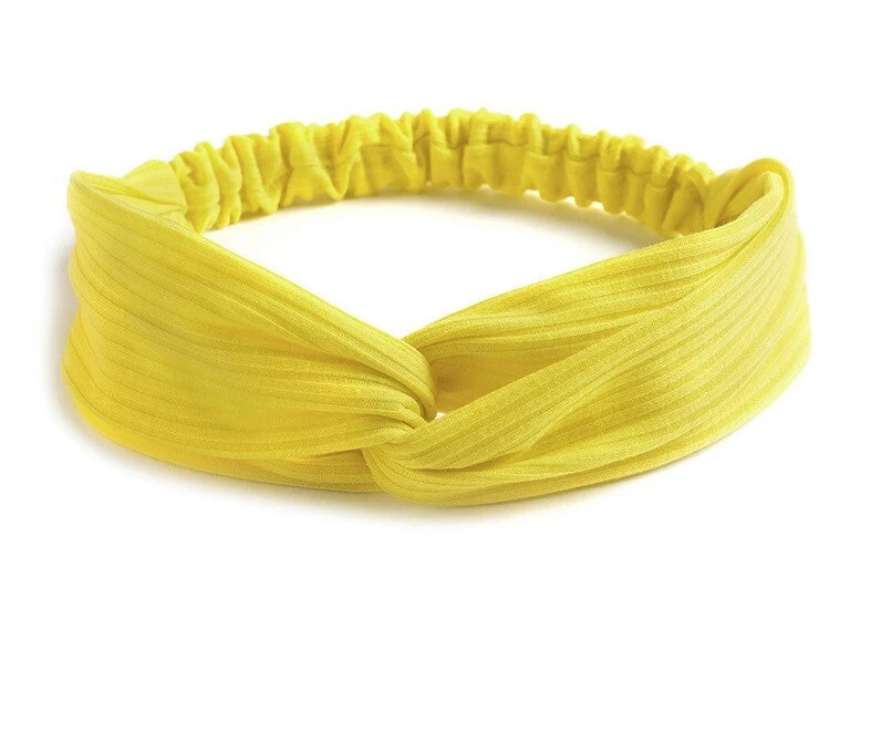Twist Front Ribbed Cotton Elastic Headband - Image 7