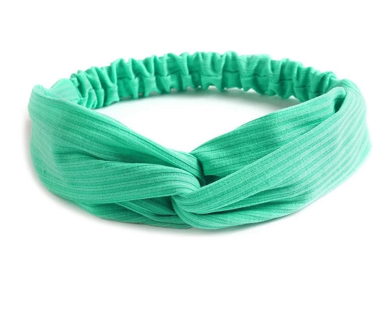 Twist Front Ribbed Cotton Elastic Headband - Image 9