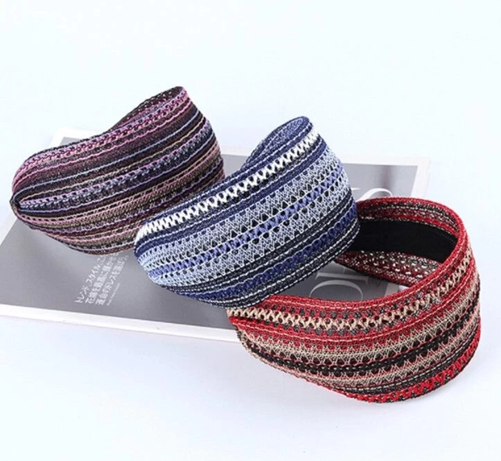 8cm Wide Stitched Lace Headband - Image 7