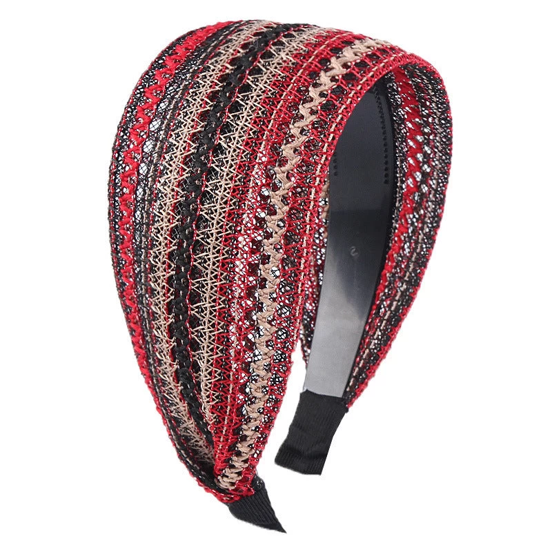 8cm Wide Stitched Lace Headband - Image 5