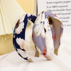 Twist Top Pleated Chiffon Floral Headband