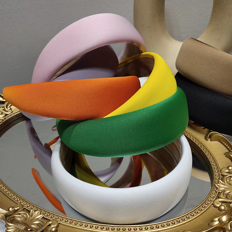 4cm-wide Thinly Padded Plain Colours Headband - Image 2