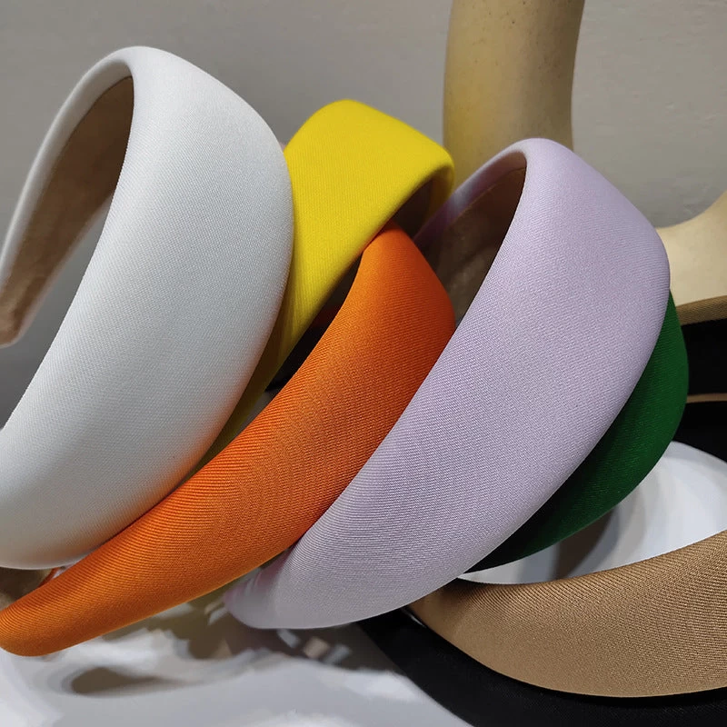 4cm-wide Thinly Padded Plain Colours Headband - Image 4