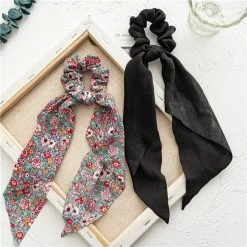 Chiffon Scrunchies With Scarf