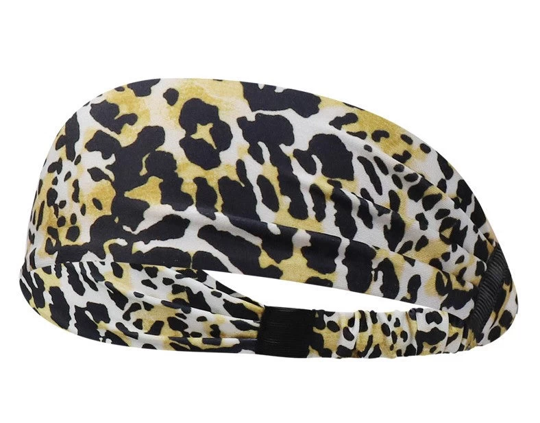 Leopard Patterned Sporty Elastic Bandanna Hair Band - Image 10
