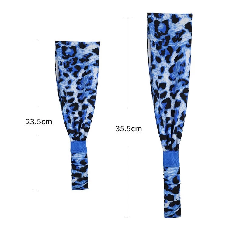 Leopard Patterned Sporty Elastic Bandanna Hair Band - Image 4