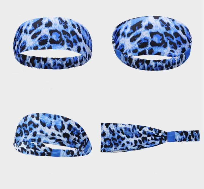Leopard Patterned Sporty Elastic Bandanna Hair Band - Image 5