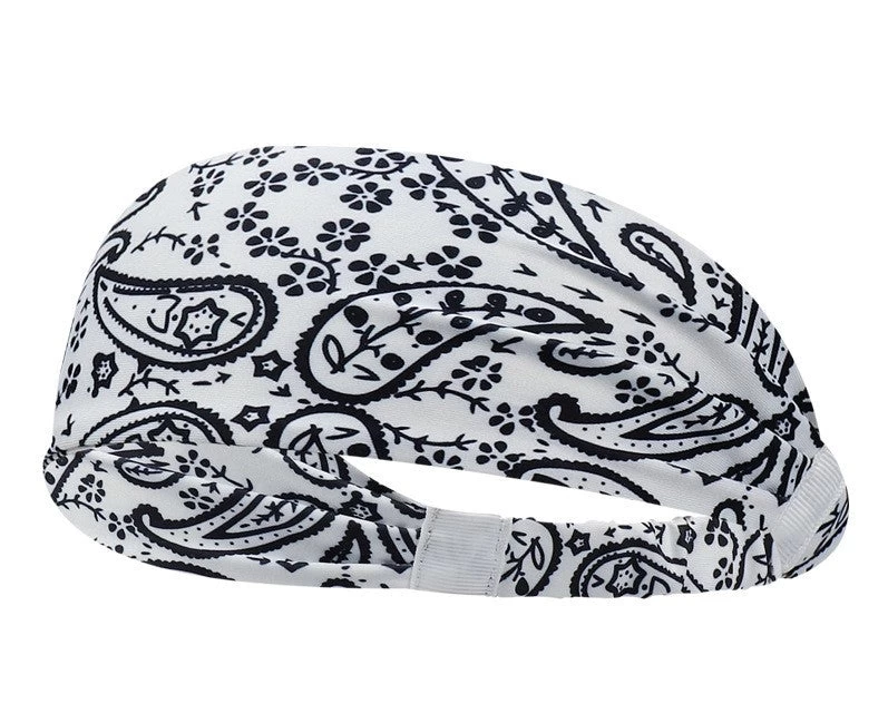 Paisley Print Sporty Elastic Bandanna Hair Band - Image 10
