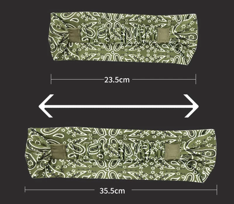 Paisley Print Sporty Elastic Bandanna Hair Band - Image 5