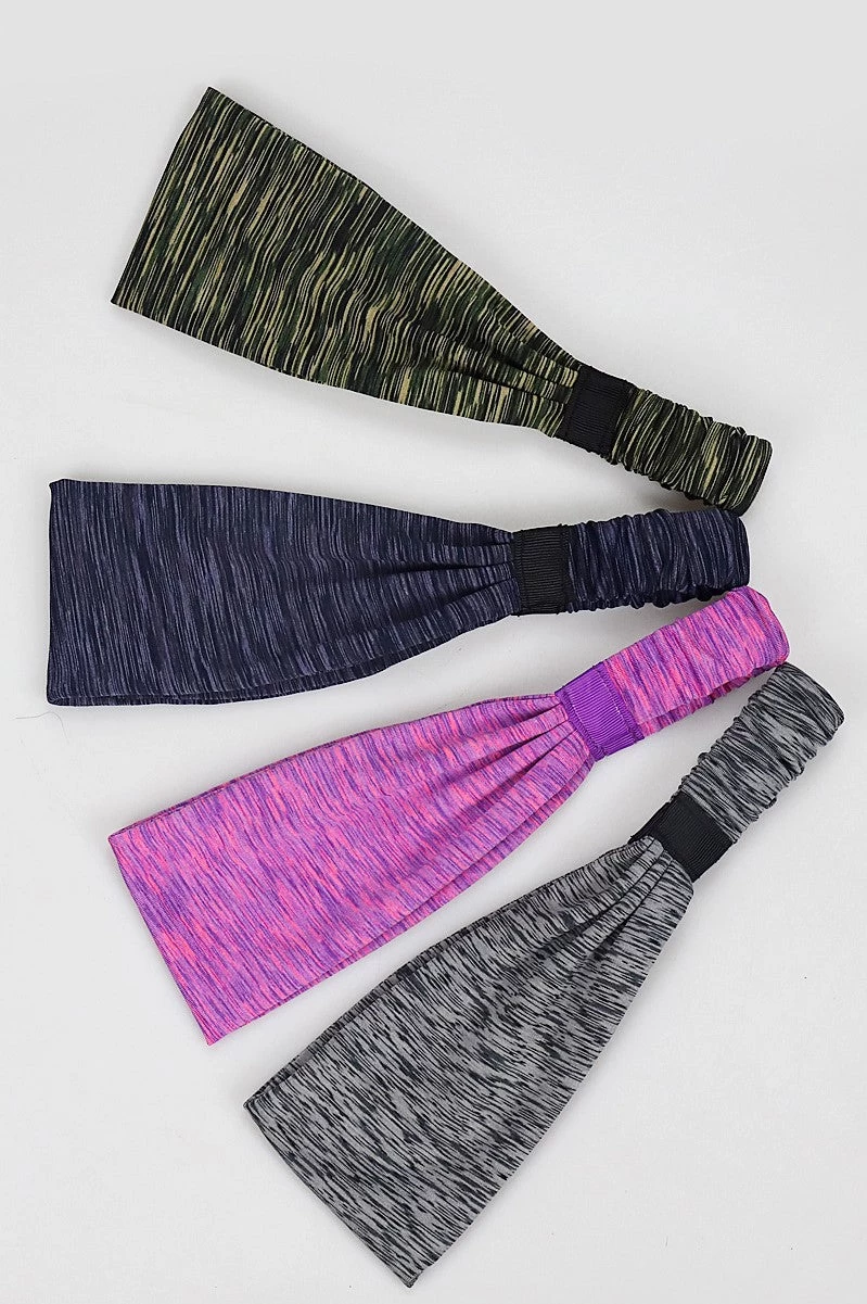 Multi-coloured Sporty Elastic Bandanna Hair Band - Image 2