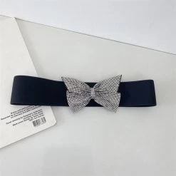 Luxury Rhinestones Bow Stretch Belt
