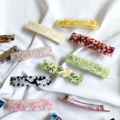 Large Resin Hair Barrette In Multi Colours