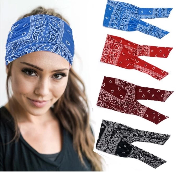 Printed Cotton Bandanna Head Scarf - Image 2