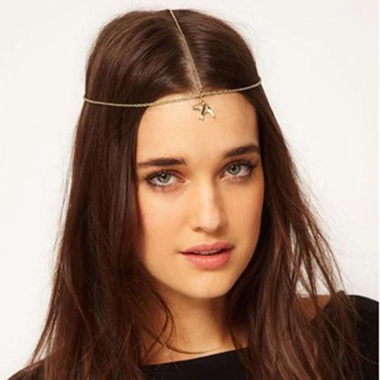 Dangling Swallow Hair Chain (front-head)