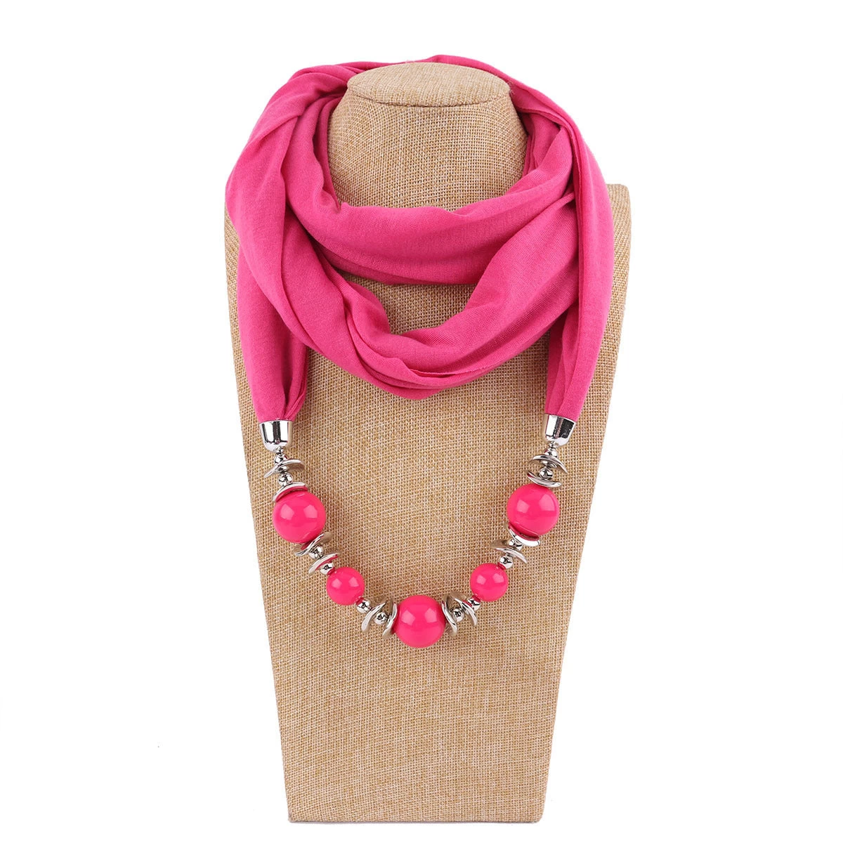 Jersey Cotton Infinity Scarf With Jewellery - Image 9
