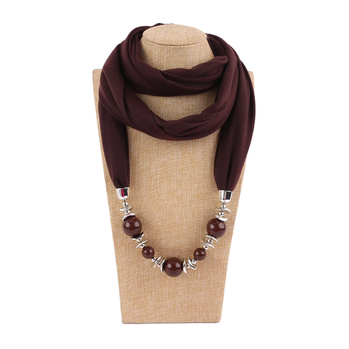 Jersey Cotton Infinity Scarf With Jewellery - Image 10