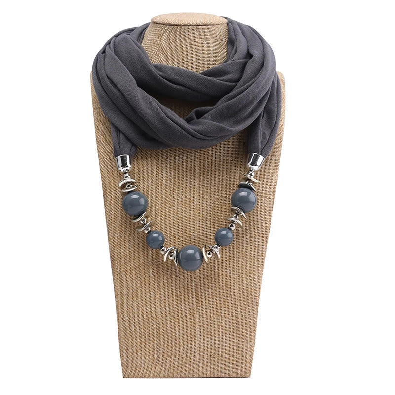 Jersey Cotton Infinity Scarf With Jewellery - Image 11