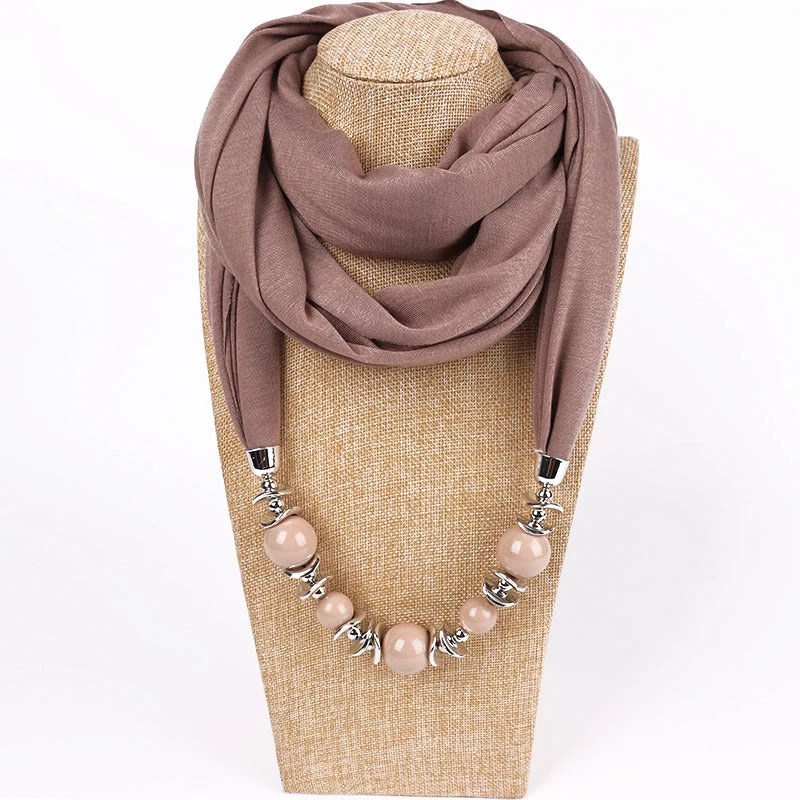 Jersey Cotton Infinity Scarf With Jewellery - Image 13