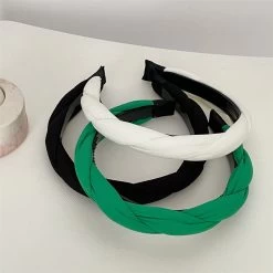 Plain Chiffon Twist Braided Headband