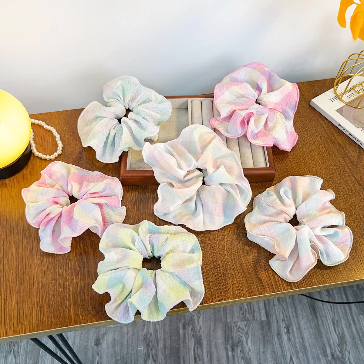 Crinkle Chiffon Multicoloured Scrunchies - Image 2