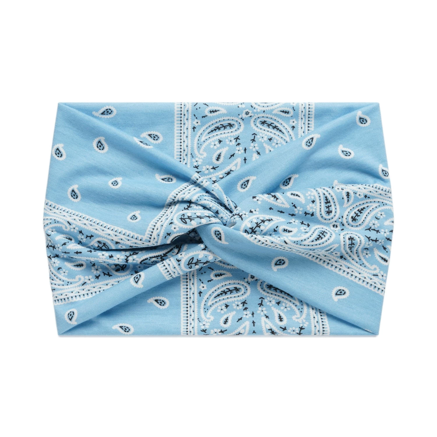 Paisley Print Super Wide Twist Front Stretchy Headband - Image 12