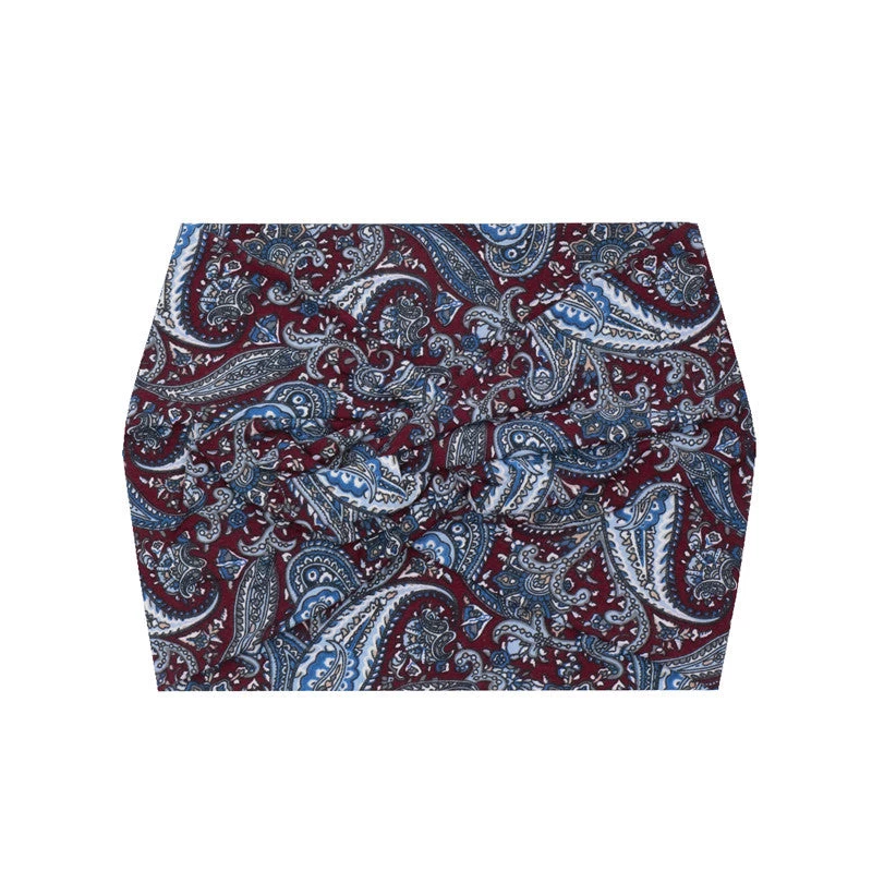 Paisley Print Super Wide Twist Front Stretchy Headband - Image 14