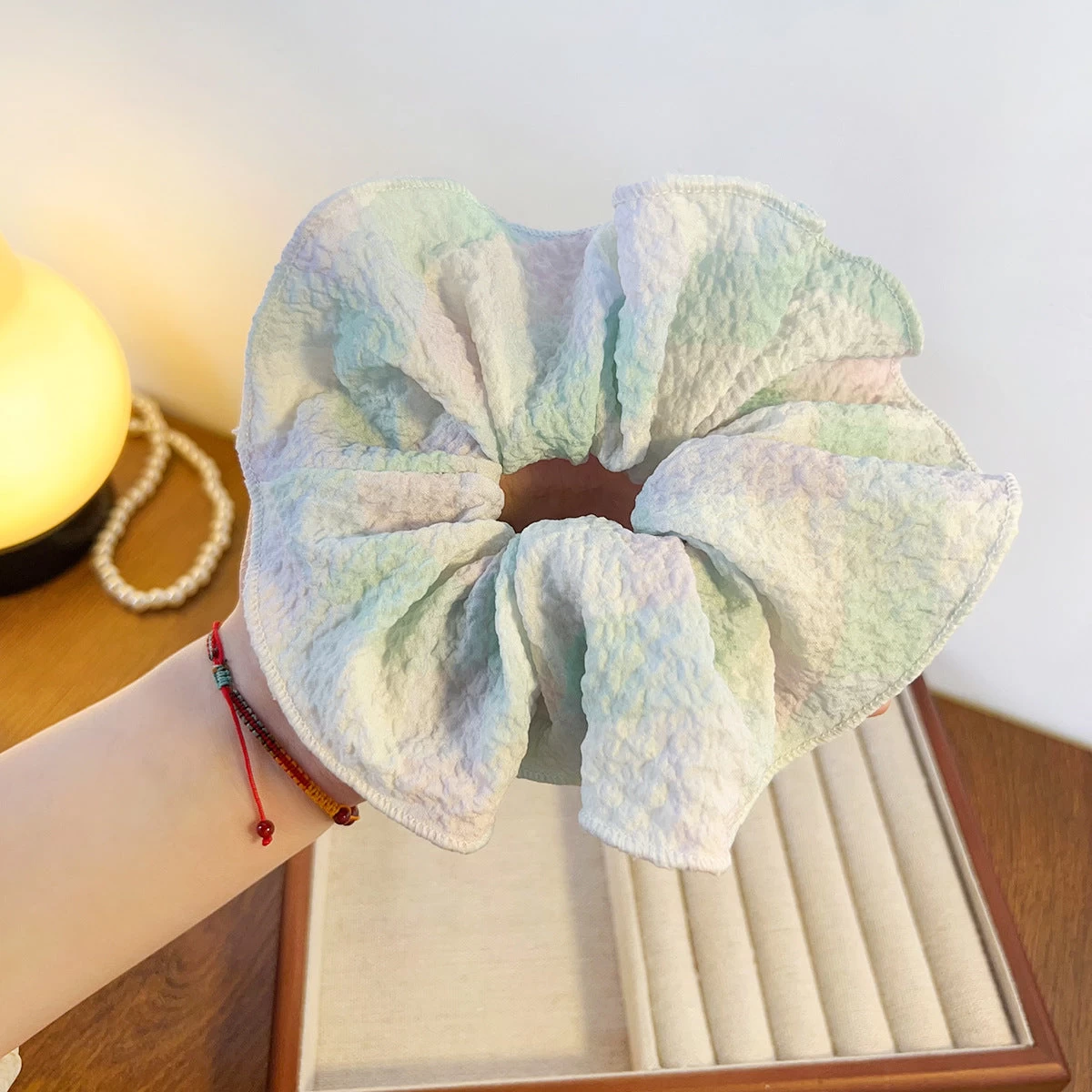 Crinkle Chiffon Multicoloured Scrunchies - Image 3