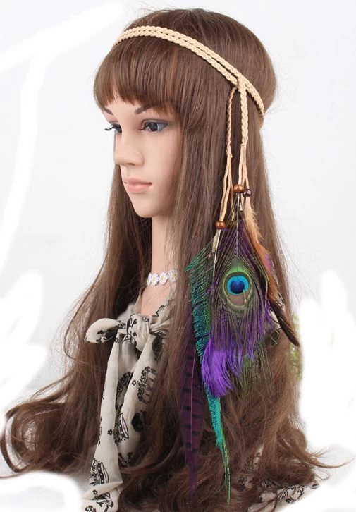 Gorgeous Feathers Hair Band - Purple - Image 4