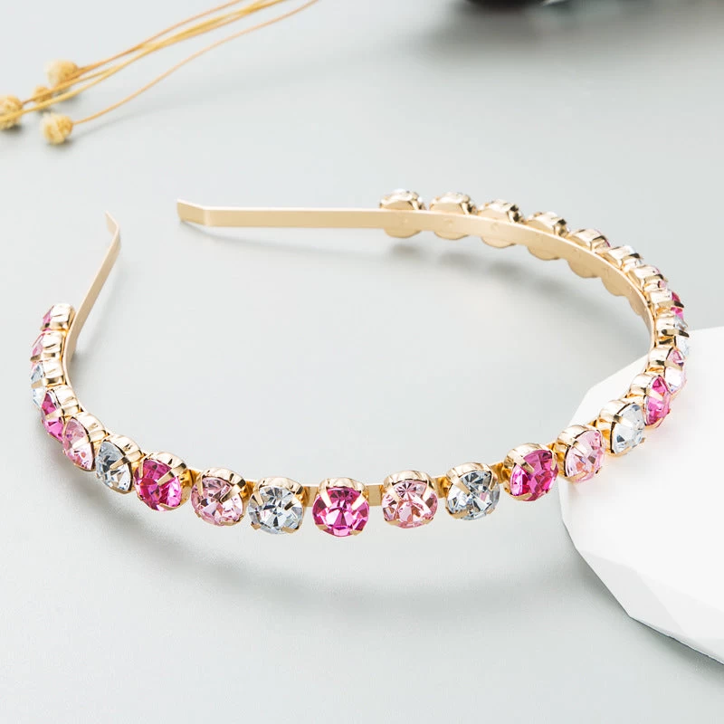 Sparkling Rhinestones Alloy Headband - Image 4