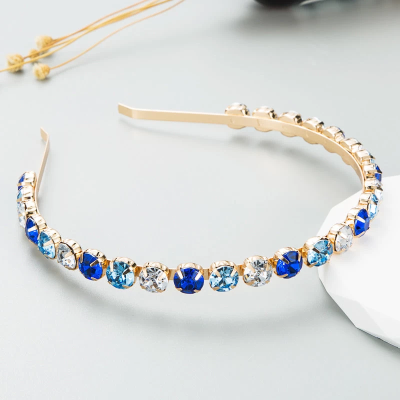 Sparkling Rhinestones Alloy Headband - Image 7